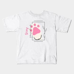 Stay Pawsitive Kids T-Shirt